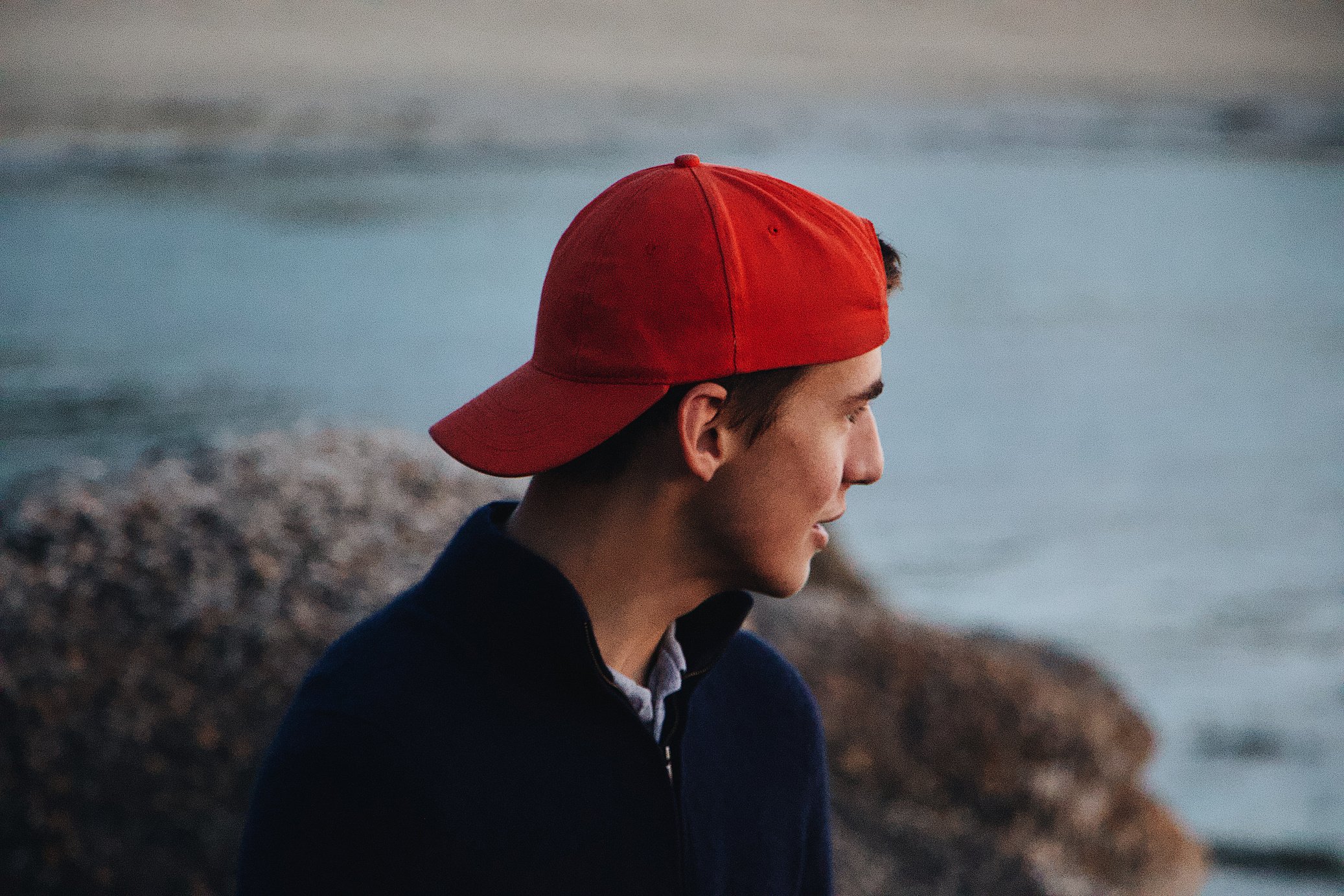 Man Wearing Red Cap